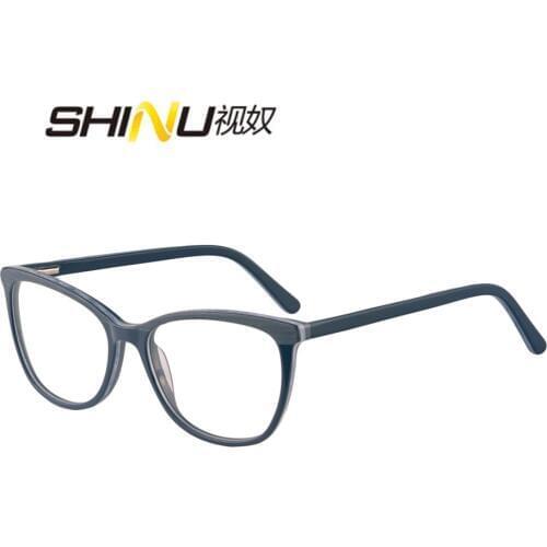 SHINU customized glasses women acetate eyewear anti blue rays photochromic polarized sunglasses prescription glasses men women