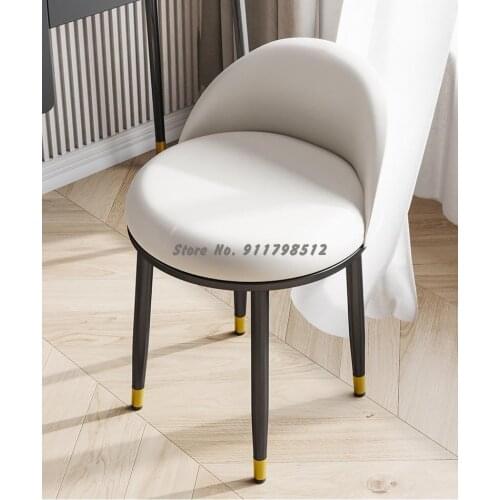 Light luxury dressing stool soft bag backrest chair modern minimalist bedroom makeup stool net celebrity ins girl princess stool