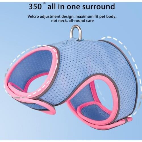 Dog Cat Harness Leash Set Pug Small Medium Nylon Mesh Puppy Vest Reflective Walking Lead Leash Chihuahua