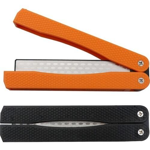 Diamond Folding Knife Sharpener Outdoor Double-sided Knife Sharpener Kitchen Whetstone Outdoor Knife Sharpening Portable400# 600