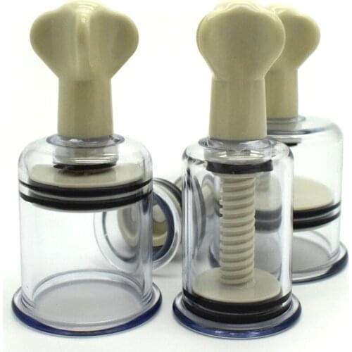 5 Size Rotating Handle Vacuum Body Massage Cans Suction Enhancer Anti Cellulite Acupuncture Vacuum Cupping Cups Nipple Enlarger