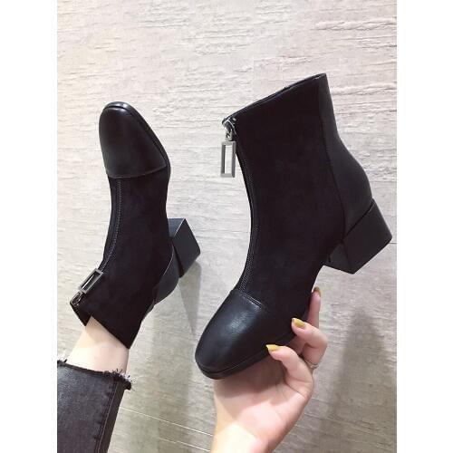 Winter Boots Women Shoes Woman Boots Fashion Black Ankle Boots Winter Boots 2020 Winter New Short Fur Warm Boots