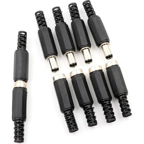 10pcs/set Female Plug And Male Plug 5.5x2.1mm 12V/3A DC Power Female Plug Jack + Male Plug Jack Connector Socket Adapter