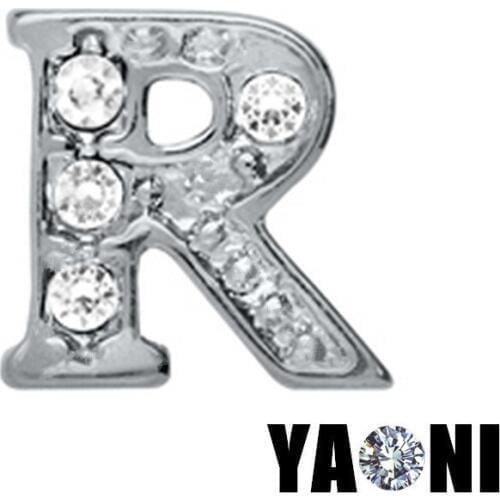 20pcs lot Free Shipping Crystal Alphabet Letter Charms for Magnetic Locket Pendant Women Jewelry