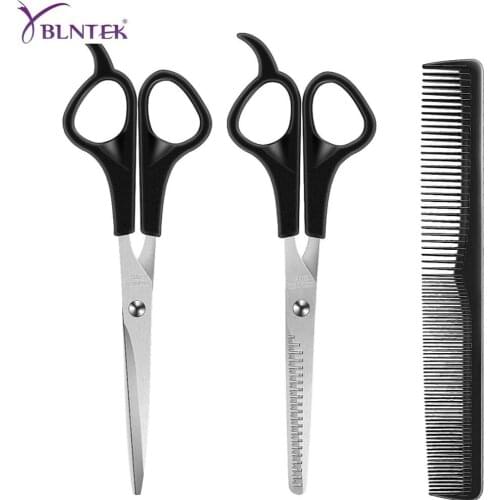 YBLNTEK 3PCS Hairdressing Scissors 6 Inch Scissors for Cutting Thinning Hair Comb Barber Accessories Salon Hairdressing Shears