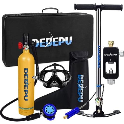 1L Air Cylinder Scuba Tank Oxygen Cylinder 20 Minutes Capability Diving Oxygen Underwater Breathing Device Snorkeling Equipment