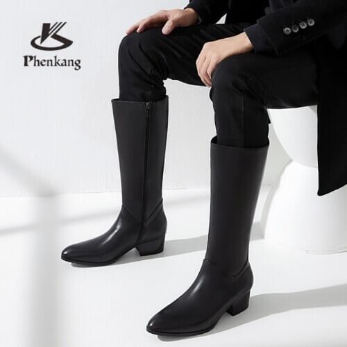 Men Winter Chelsea Boots Genuine Leather Mens Platform Brogue Casual Mid-calf Flat Shoes Zipper Dress Designer Increased Boots