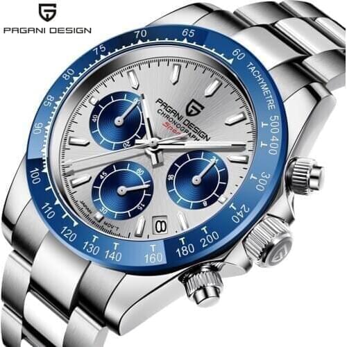 PAGANI DESIGN Men Watches Japan Seiko VK63 Luxury Automatic Watch Date Men Quartz Watches For Men Chronograph Reloj Hombre