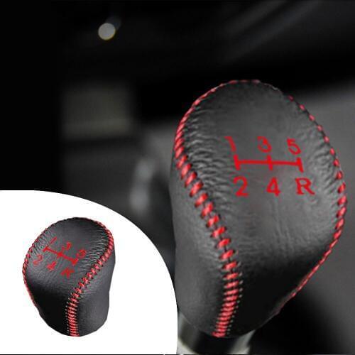 For Chevrolet Aveo 2011-2014 1.4T 1pc PU Leather Hand Brake Shift Knob Cover Gear Case Car Interior Decor Shift Knob Shell