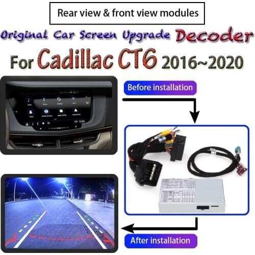 For Cadillac CT6 2016~2020 Rear View Camera Adapter Reversing Parking Original Screen Upgrading Back Up Camera Decoding Module