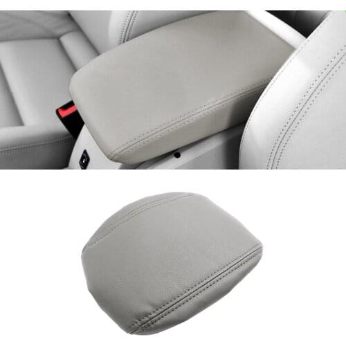 For VW Golf 6 2010 2011 2012 2013 PU Leather with Sponge Car Interior Center Console Lid Armrest Box Cover Protection Trim Gray