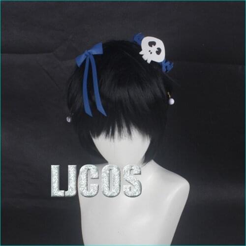Hololive VTuber Uruha Rushia Cosplay Headwear Skull Headdress Head Clip Hairwear Cosplay Props Accessories