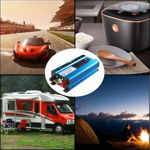 Solar Inverter DC 12V 24V 48V to AC 220V 3000W Inverter Voltage Transformer Converter 4 USB LED Display for Car Home