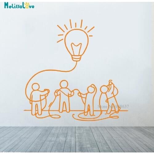 Teamwork office motivation Quote Decal office home business Classroom Inspiration Decor Removable Vinyl Wall Sticker BB087