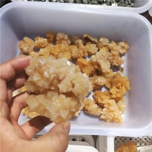 Natural citrine quartz cluster flower energy crystal specimen reiki healing drusy raw gemstone for home decoration&collection