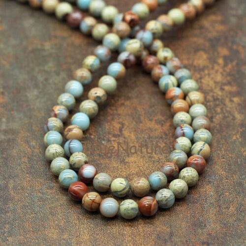 Latest Ocean Jaspers Stones Beads Full Strands Round Sea Sediment Jaspers Loose Beads For Necklace And Bracelet In 8 mm BE5680