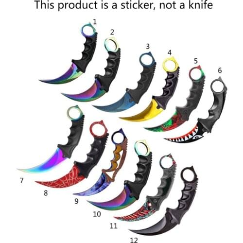2021 New Colored Skin Claw Knife Fine Car Stickers Personality Creative Sunscreen Sticker