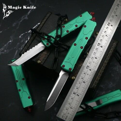 SF UT Bounty Hunter X85 Outdoor OTF Hunting Knife D2 Blade Aviation Aluminum Handle (CNC) Portable Multifunctional Tool