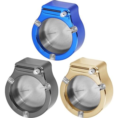 Stainless Steel Ashtray with Matches Lighter Function for Home Office Using Wear Resisitant