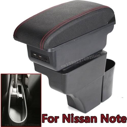 For Nissan Note armrest box Nissan Note central Store content box cup holder Automotive retrofit accessories parts 2016-2018