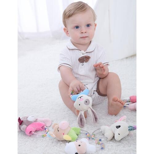 Newborn rattles rattle plush doll toys on the crib childrens developing baby 0 12 month for children kids musical on a stroller