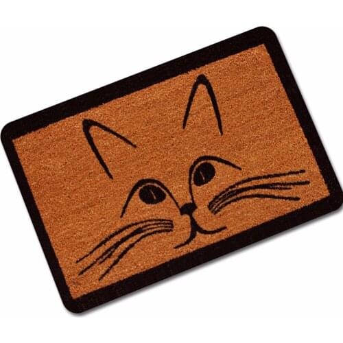 Drop ship Cat welcome rubber Home Foor Mat Rubber Door Mat Bedroom Indoor Anti-Slip Entrance Rug Mat Bathroom Kitchen Carpets
