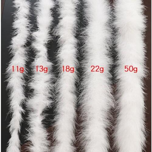 2M/Pcs Fluffy Marabou Turkey Feathers Boa for crafts 11-50Gram White plumas Wedding Centerpiece Decoration Christmas Tree Plumes
