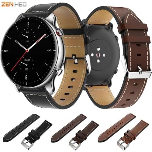 22mm Watch Strap For Xiaomi Huami Amazfit GTR 2/GTR 2e/GTR 47mm/Pace Stratos 3 2 2S Leather Watchband for Xiaomi Watch Color