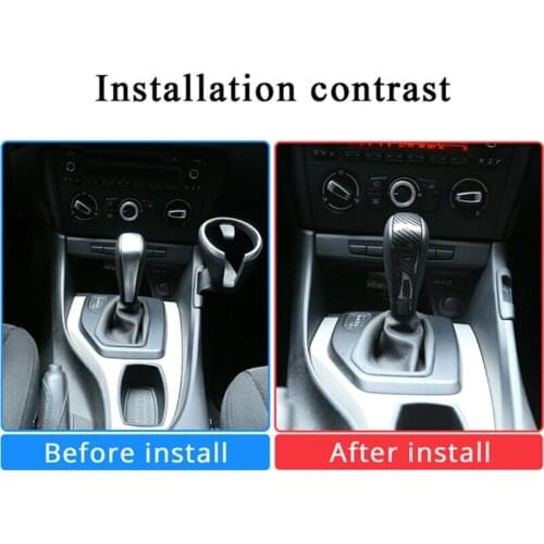 1Pc Shift Knob trim ABS Car Carbon Fiber Style Inner Interior Practical Useful