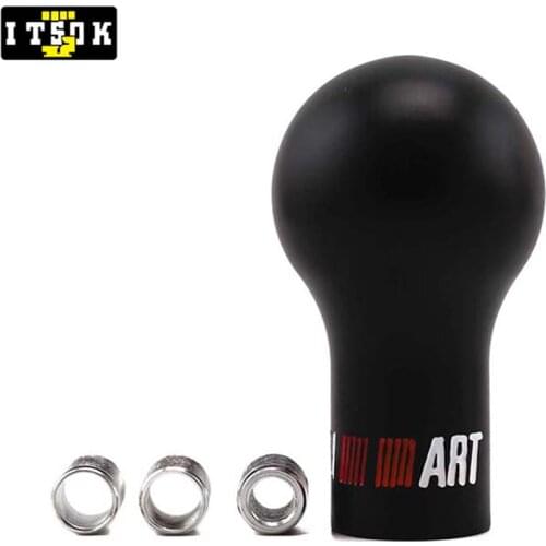 RALLIART Shift Knob JDM Universal 5 6 Speed Black White Resin Engraving Manual Transmission Gear Shifter Stick for Mitsubishi
