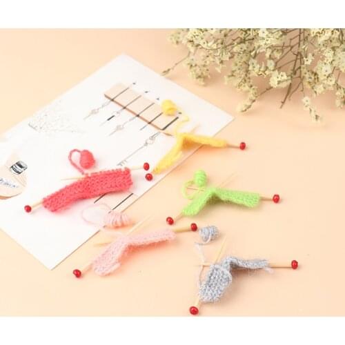 Handmade Multicolor Mini Knitted Sweater Dollhouse Accessories Kids Toy For Dollhouse Decals New