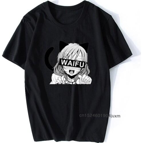 Sex Anime Neko Guys Waifu Summer Fashion T Shirts Men Waifu Printed T-shirt Funny Tees Harajuku PORG Tshirt Cool Tops