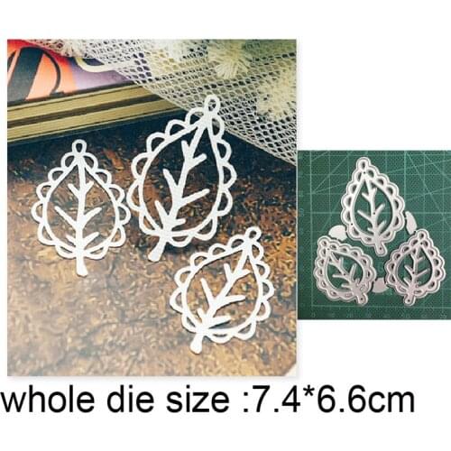 3Pcs Lace Leaf Border metal cutting dies Embossing die cut Scrapbooking dies paper craft knife mould blade punch stencils dies