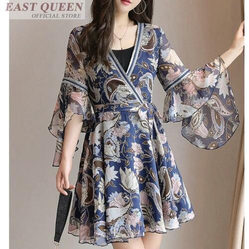 Women Boho chic mexican dress hippie ethnic style dress clothing bohemian holiday beach female sexy dresses DD537