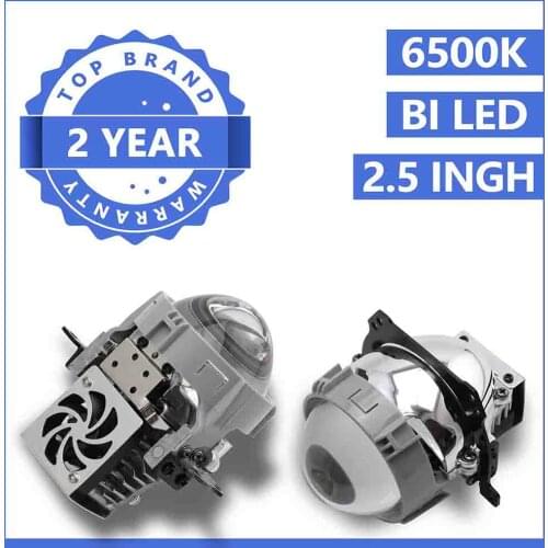 2Pc 2.5inch 45W Car Bi LED Projector Lense Headlight Auto Ice Lamp Hella 3R LED Lenses for Car Motorcycle LED Headlamp