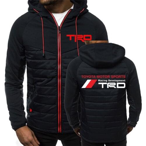 2021 Mens Hoodies Car Toyota Hip Hop Padded jacket Motorsport TRD Logo Fashion Print Unisex Coats Male Casual Sport Zipper Tops