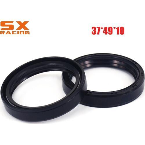 37*49*10 Motorcycle Front Fork Damper Oil Seal & Dust Cover For VT500 ZL600 ZX600 ZX750 ZX1100 GS XN85 XJ650L XV920R Dirt Bike