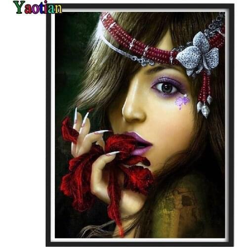 5D DIY Diamond Painting Full Square/Round Drill "Beautiful Vampire Girl" Embroidery Cross Stitch Needlework Home Decor Gift