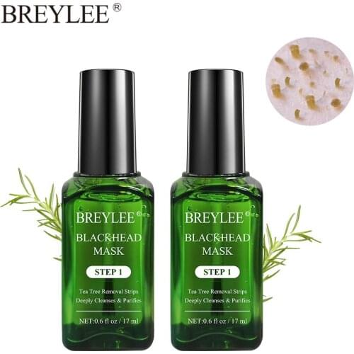 BREYLEE Black Mask Blackhead Remover Serum Face Sheet Mask Shrink Pore Acne Treatment Moisturizing Anti-aging Essence Skin Care
