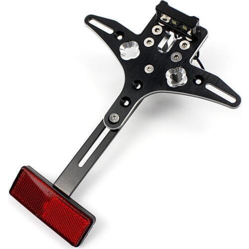CNC ALUMINUM Adjustable License Plate Bracket w/ LED for 2014-2016 Yamaha FZ MT 07 FZ07 MT07 2015