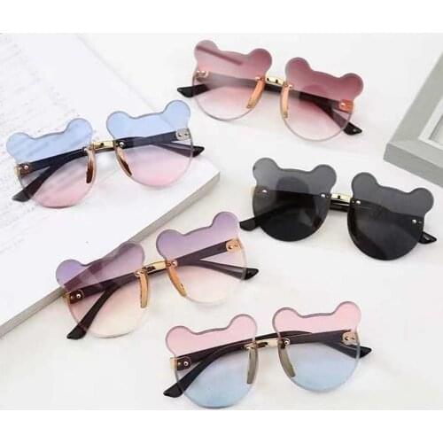 Childrens Sunglasses Fashion Baby Sunglasses Glasses Trendy Girls Boys Cute Cartoon Bear Sunglasses Anti-glare Anti-radiation