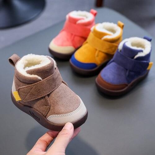 Baby Toddler Snow Boots Warm Plush Soft Bottom Outdoor Non-slip Winter Shoes