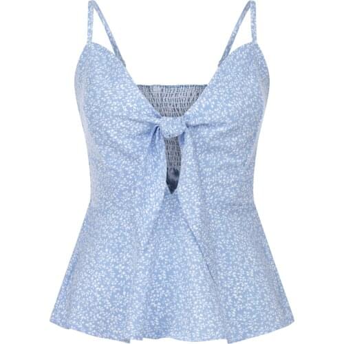 Harajuku Women Tank Top Bow Camisole Fashion Korean Style Loose Printed Sleeveless Cold Shoulder Casual Tanks Blouse Tops топ