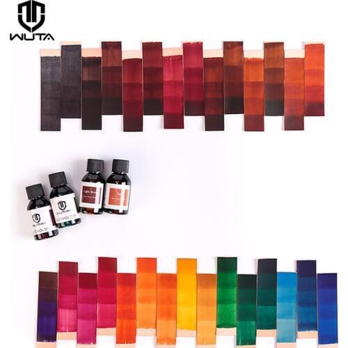 WUTA American Import Leather Dye 30ml x 4pcs Leather Alcohol Dye Vegetable Tanned Leather Handmade DIY Stain 29 Color Available