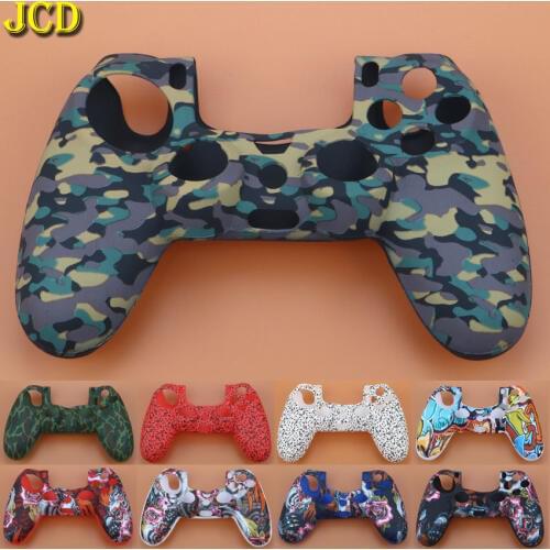 JCD Camouflage Camo Grip Cover Case Silicone Rubber Soft Skin Protector For Playstation 4 For PS4 pro Slim Gamepad Controller