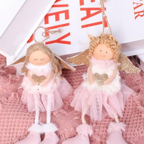 Christmas Nordic Style Angel Dolls Xmas Tree Ornament House Decor Christmas Decorations For Home New Year 2021 Kids Gift