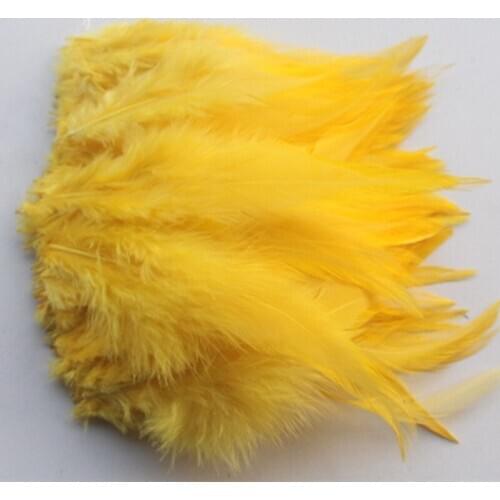 Wholesale 20pcs Golden Yellow Natural Rooster Feathers 4-6 inch/10-15 cm DIY Jewelry Craft Making Home Decoration
