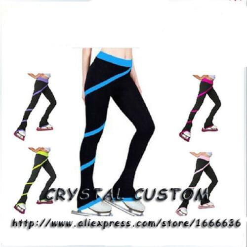 Hot Sales Ice Skating Dresses For Women Beautiful New Brand Vogue Figure Skating Trousers Competition KZ2016