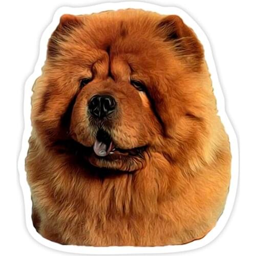 S40221# Various Sizes PVC Decal Chow Chow Car Sticker Waterproof on Bumper Rear Window Laptop Refrigerator Toilet