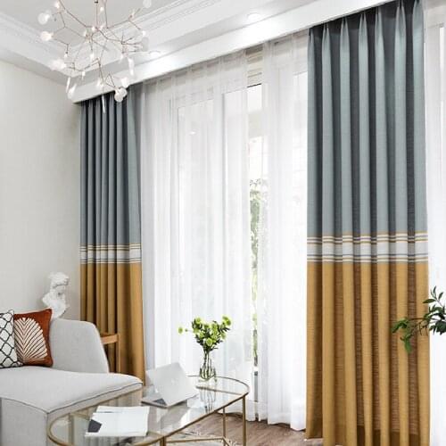 The New Minimalist Modern Style Curtains Fabric Blackout Curtains Bedroom Living Room